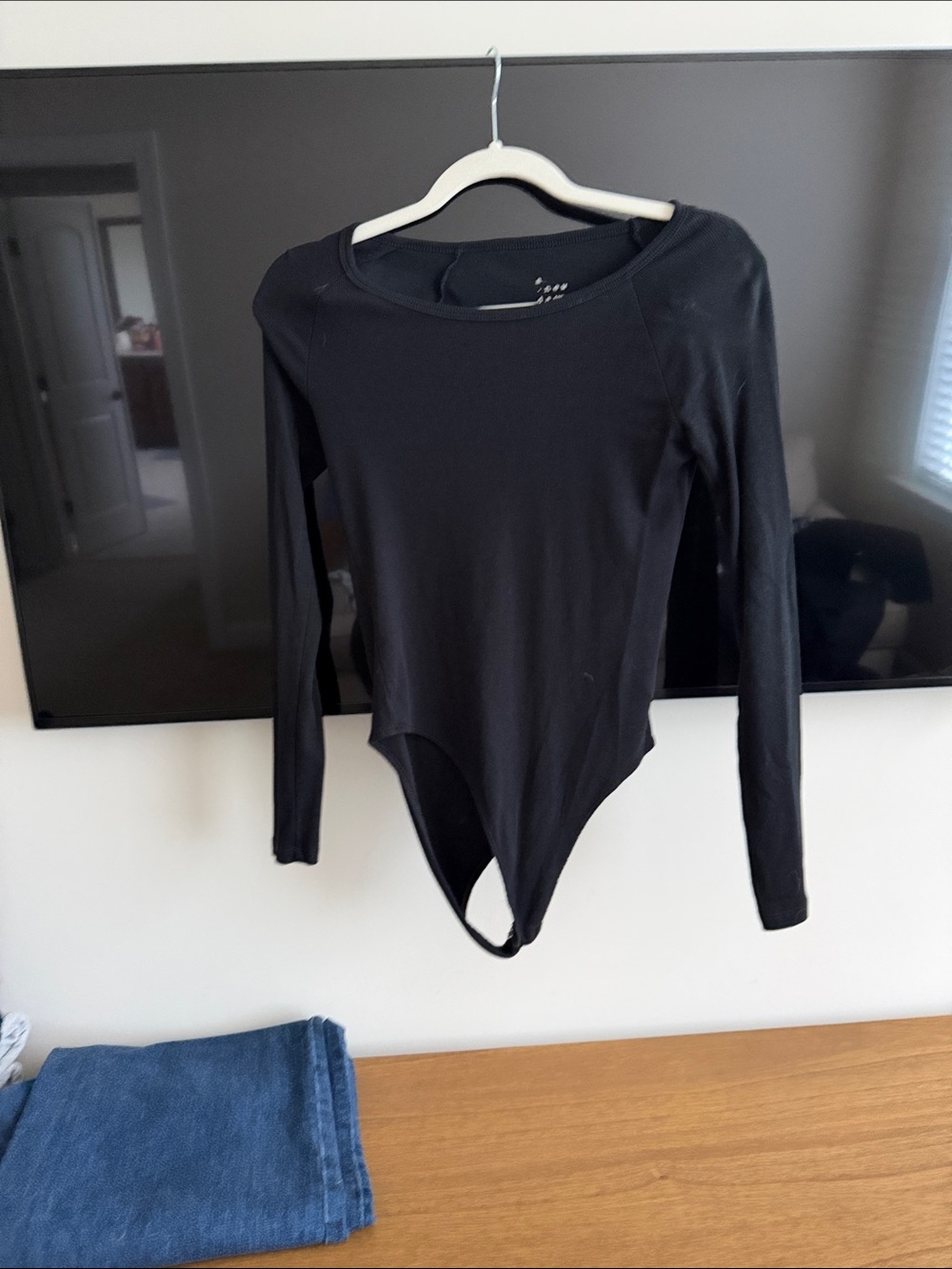 a new day Black Long-Sleeve Scoop Neck Bodysuit - Picture 1 of 2